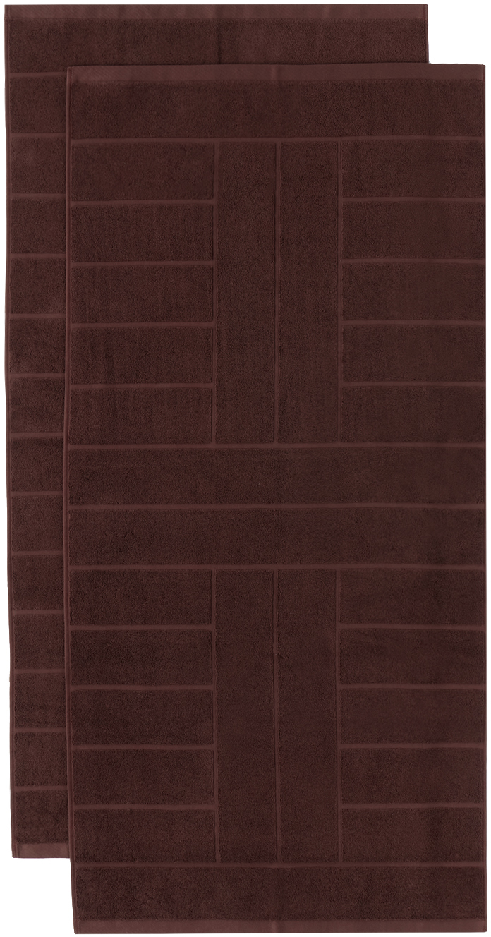 Baina Burgundy & Blue Essential Bathroom 16 Set, 5 Pcs In Multi