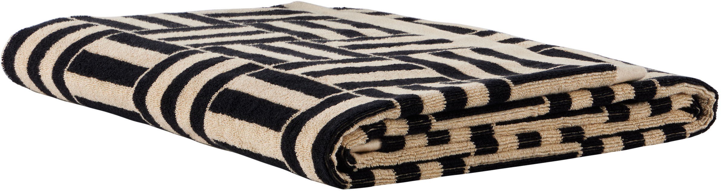 Baina Beige Willis Pool Towel In Sand / Noir