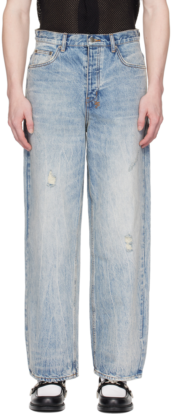Shop Ksubi Blue Maxx Dymnamo Jeans In Denim