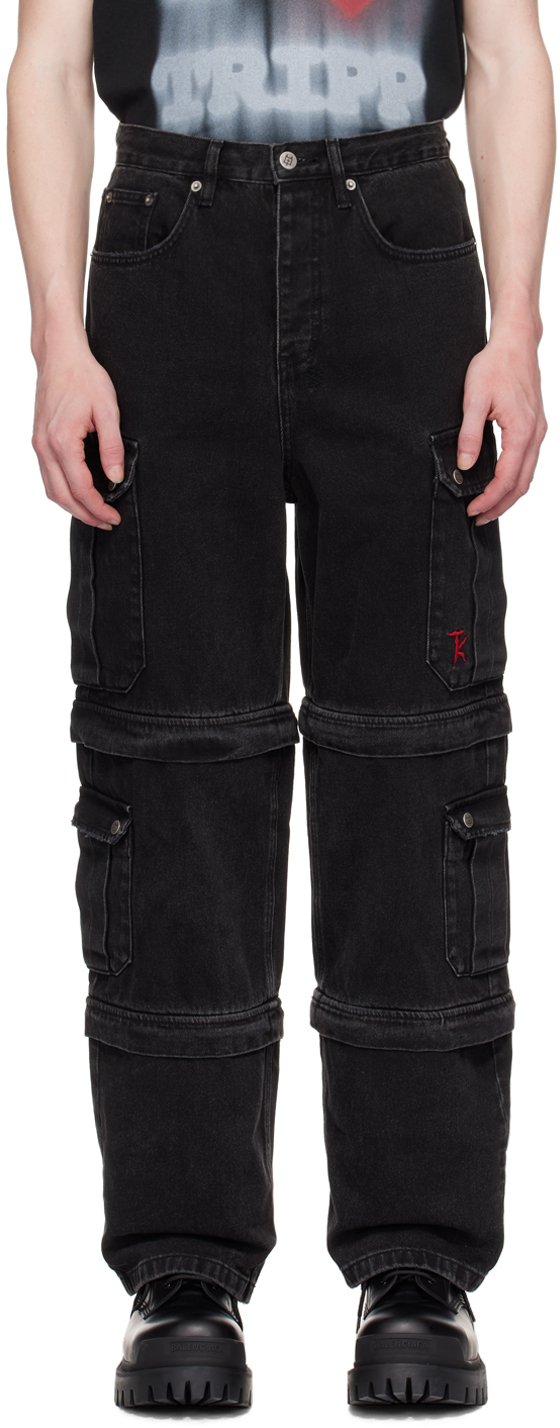 Black Trippie Redd Edition Denim Cargo Pants
