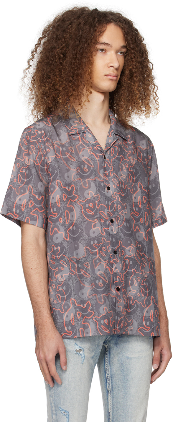 KSUBI GRAY YIN DOLLAR RESORT SHIRT 