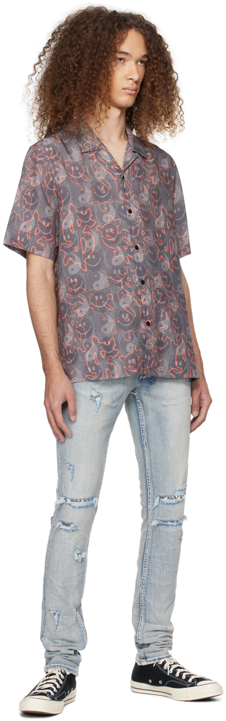 KSUBI GRAY YIN DOLLAR RESORT SHIRT 