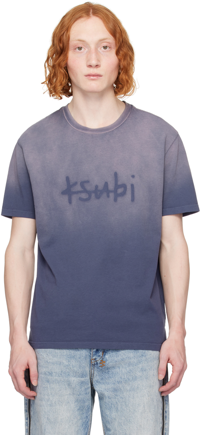 Shop Ksubi Purple Heritage Kash T-shirt In Blue