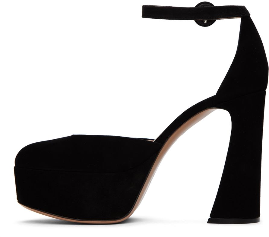 Gianvito Rossi 120 Holly Suede Platform Pumps In Black