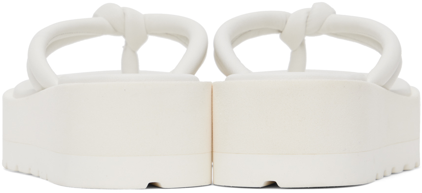 Gianvito Rossi Thick Sole Flat Sandals In White