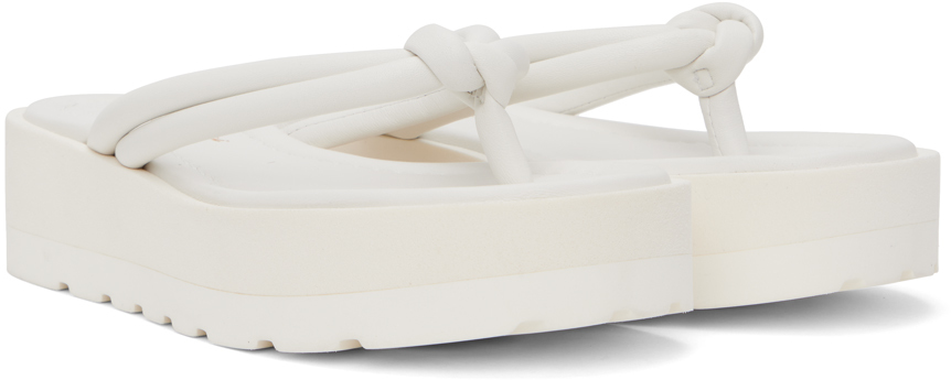 Gianvito Rossi Thick Sole Flat Sandals In White