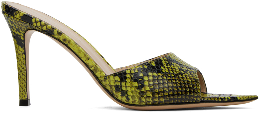SSENSE Exclusive Green & Black Heeled Sandals