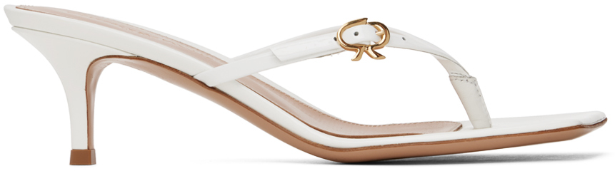 【関税込み】Gianvito Rossi ホワイト トングヒールサンダル Gianvito Rossiのホワイト トングヒールサンダルがセール中