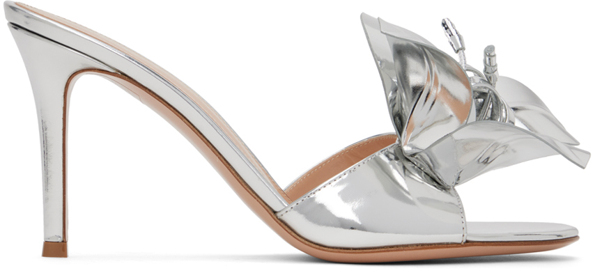 Gianvito rossi silver heels online