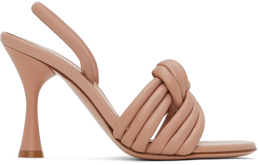 Shop Gianvito Rossi Pink Ottavia Heeled Sandals In Peach
