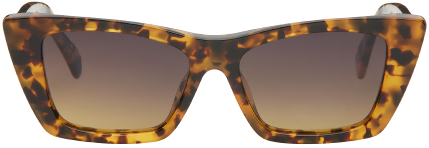 ANINE BING Tortoiseshell Levi Sunglasses SSENSE Canada