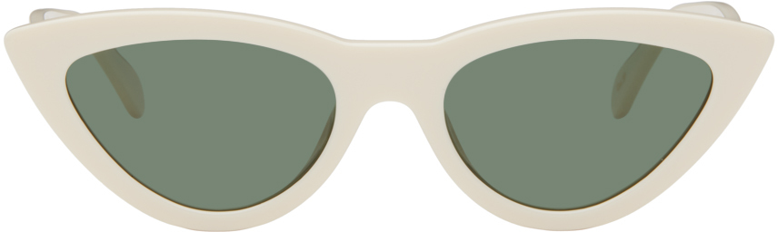 Anine Bing Off-white Jodie Sunglasses In Ivory