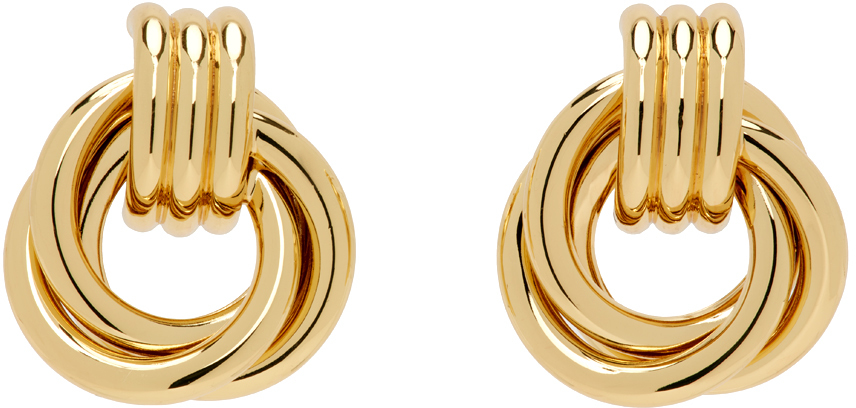Anine Bing Gold Triple Knot Earrings