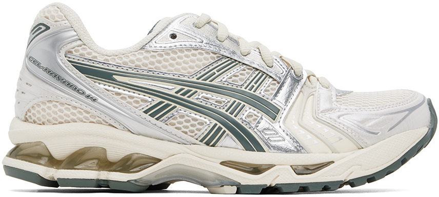 Off-White & Silver Gel-Kayano 14 Sneakers