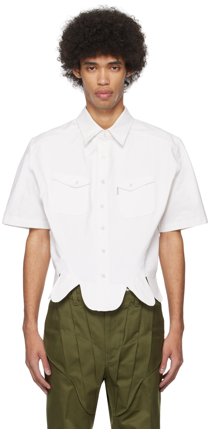 White Petal Corset Shirt