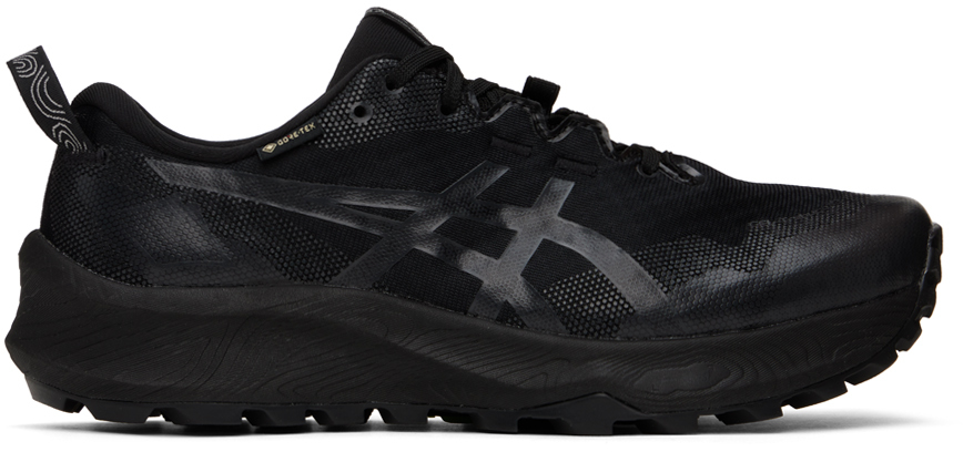 Shop Asics Black Gel-trabuco 12 Gtx Sneakers In 002 Black/graphite G