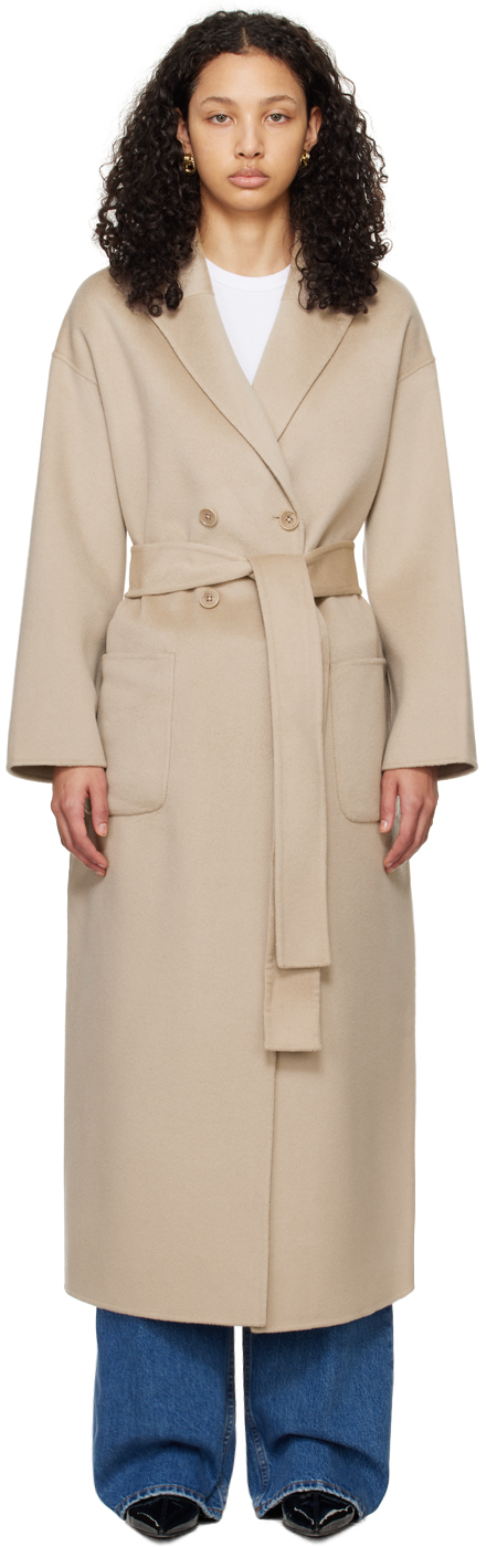 anine bing taupe dylan coat