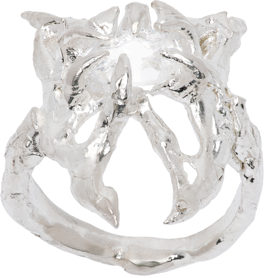 SSENSE Exclusive Silver Butterfly Ring
