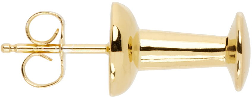 Gold Push Pin Single Earring