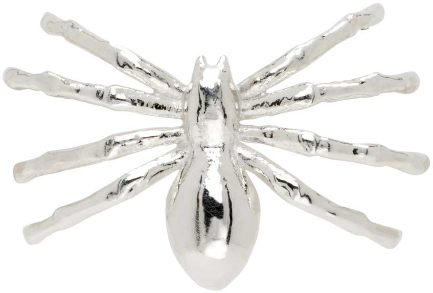Silver Spider Single Earring