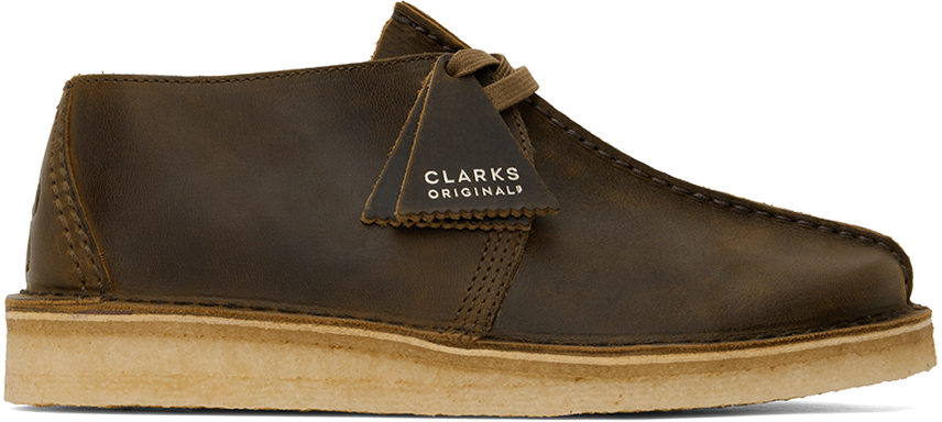 Shop Clarks Originals Brown Desert Trek Derbys In Beeswax