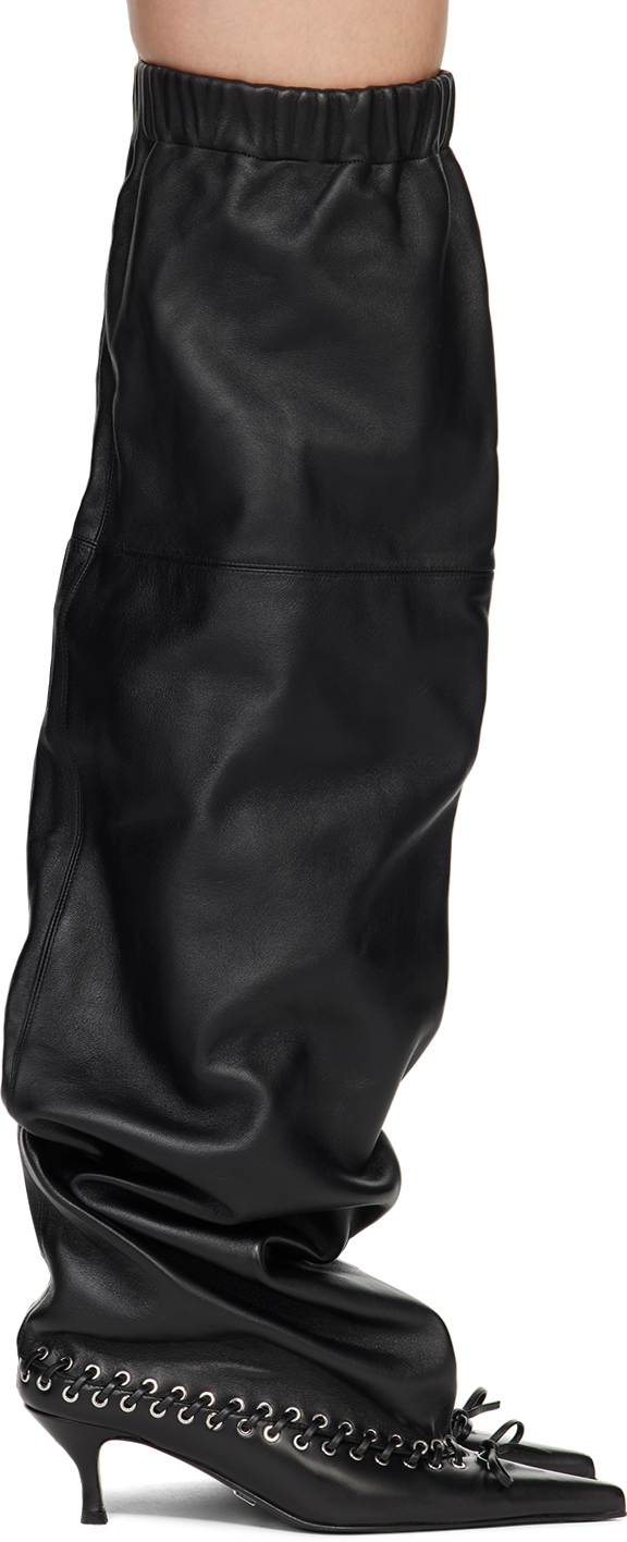 All In Black Level Thigh Soft Tall Boots In Nappa Black