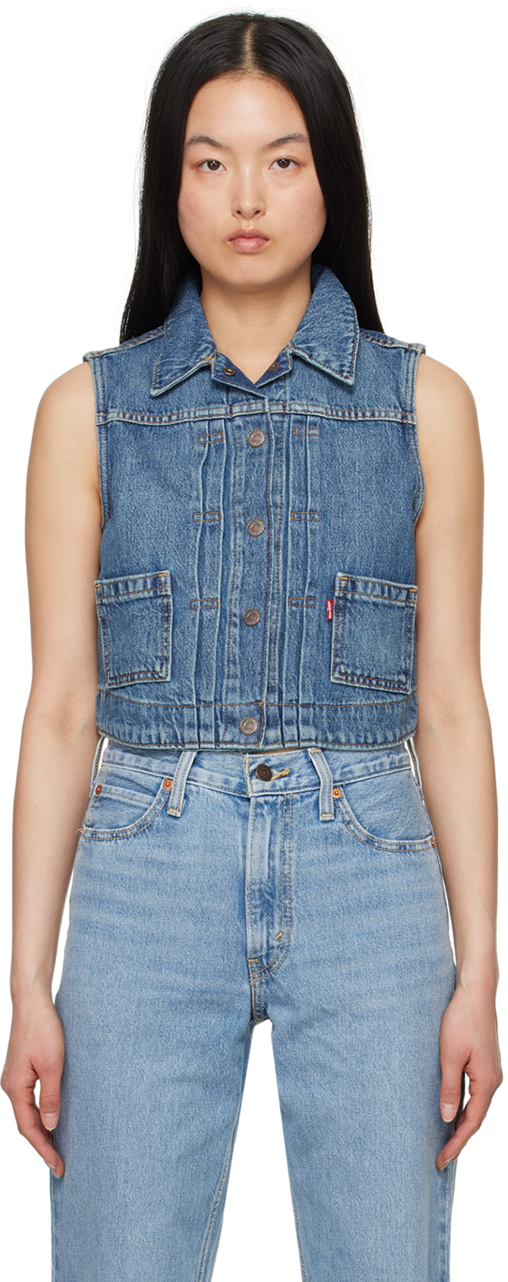 Veste En Jean Levi's Bleu Clair - Taille S - Occasion Très Bon État