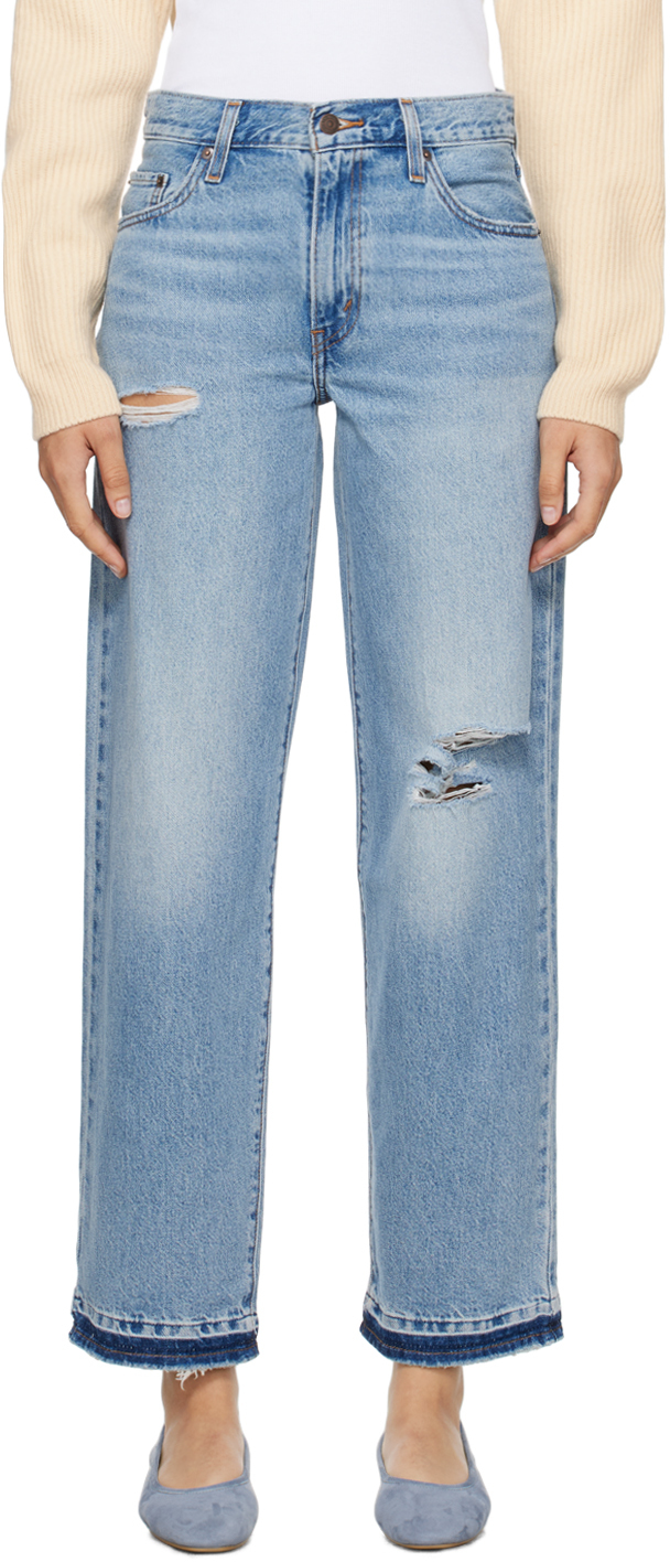 Shop Levi's Blue Baggy Dad Jeans In Long Legacy