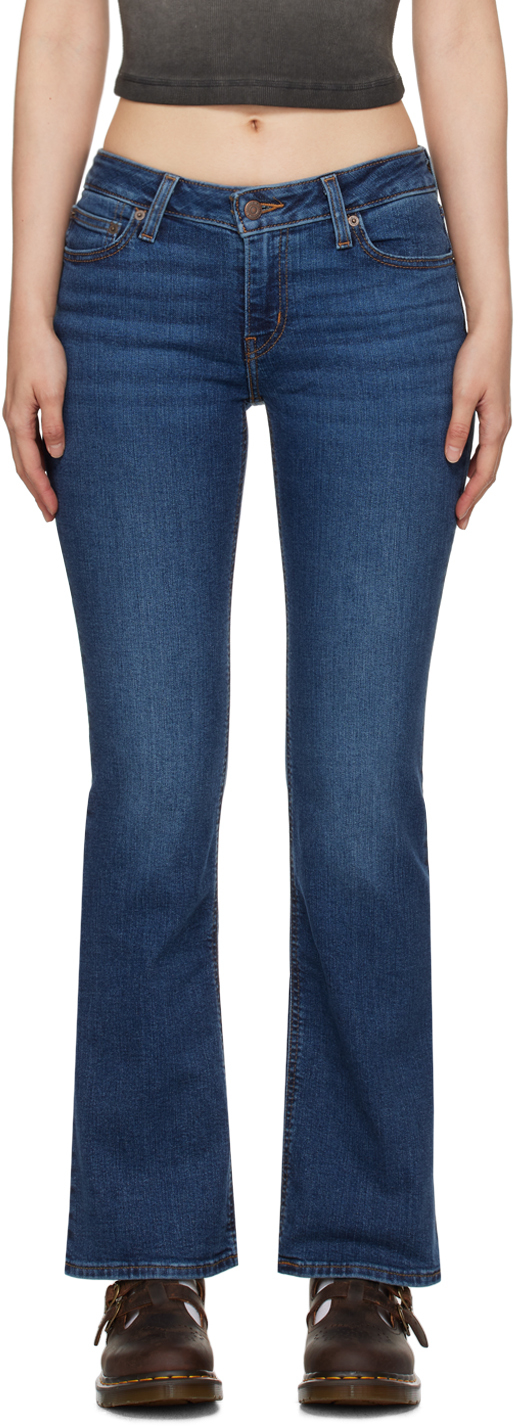 Levi's: Indigo Superlow Bootcut Jeans