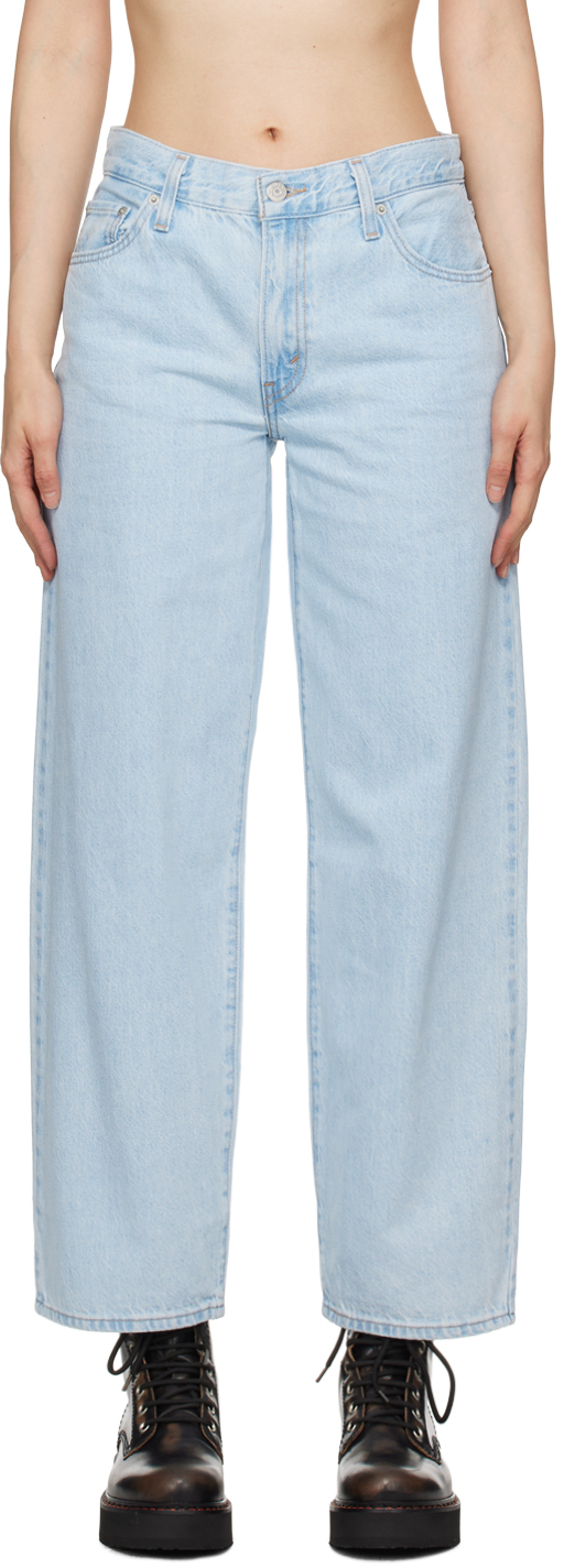 Levi's Blue Baggy Dad Jeans In Love Is Love