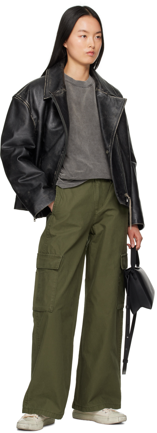 Levi's Mid-rise Cotton Cargo Pants In Olive Night