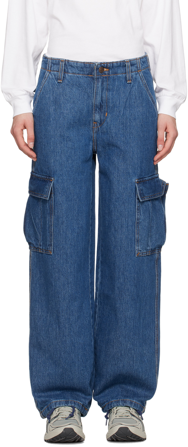 Shop Levi's Blue '94 Baggy Denim Cargo Pants In I'm Never Wrong