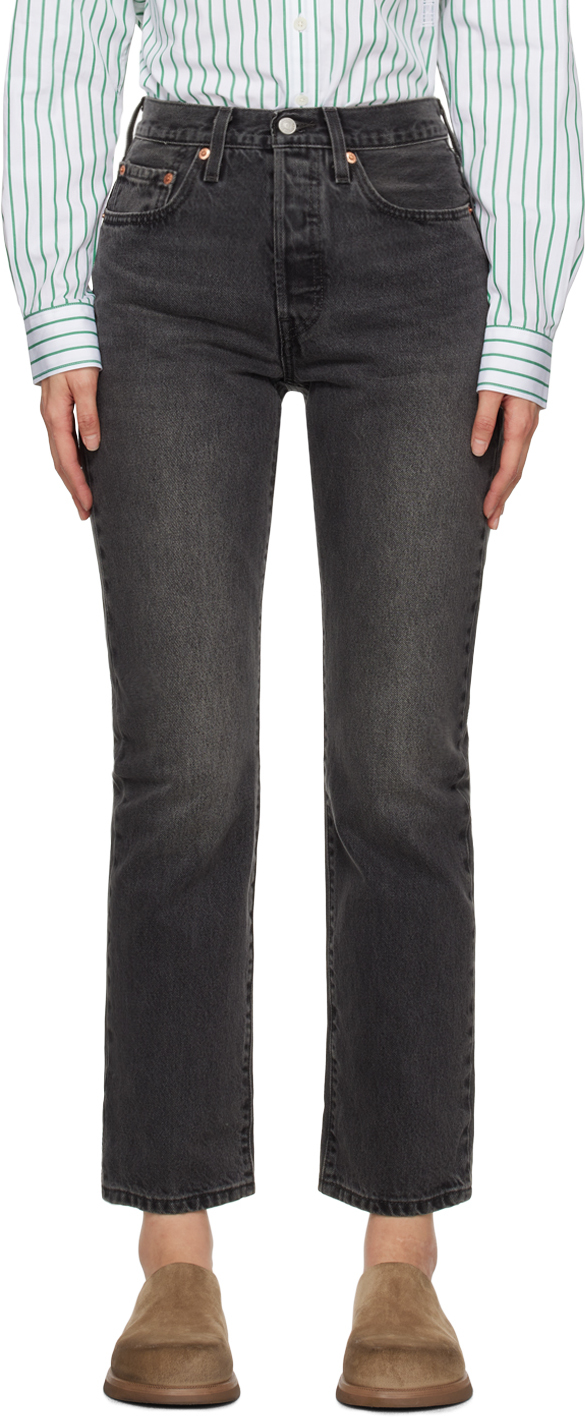 Shop Levi's Black 501 Original Fit Jeans In Take A Hint