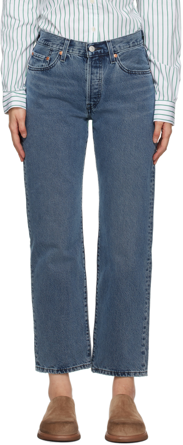 Levi's Blue 501 '90s Jeans In Multiple Dimensions