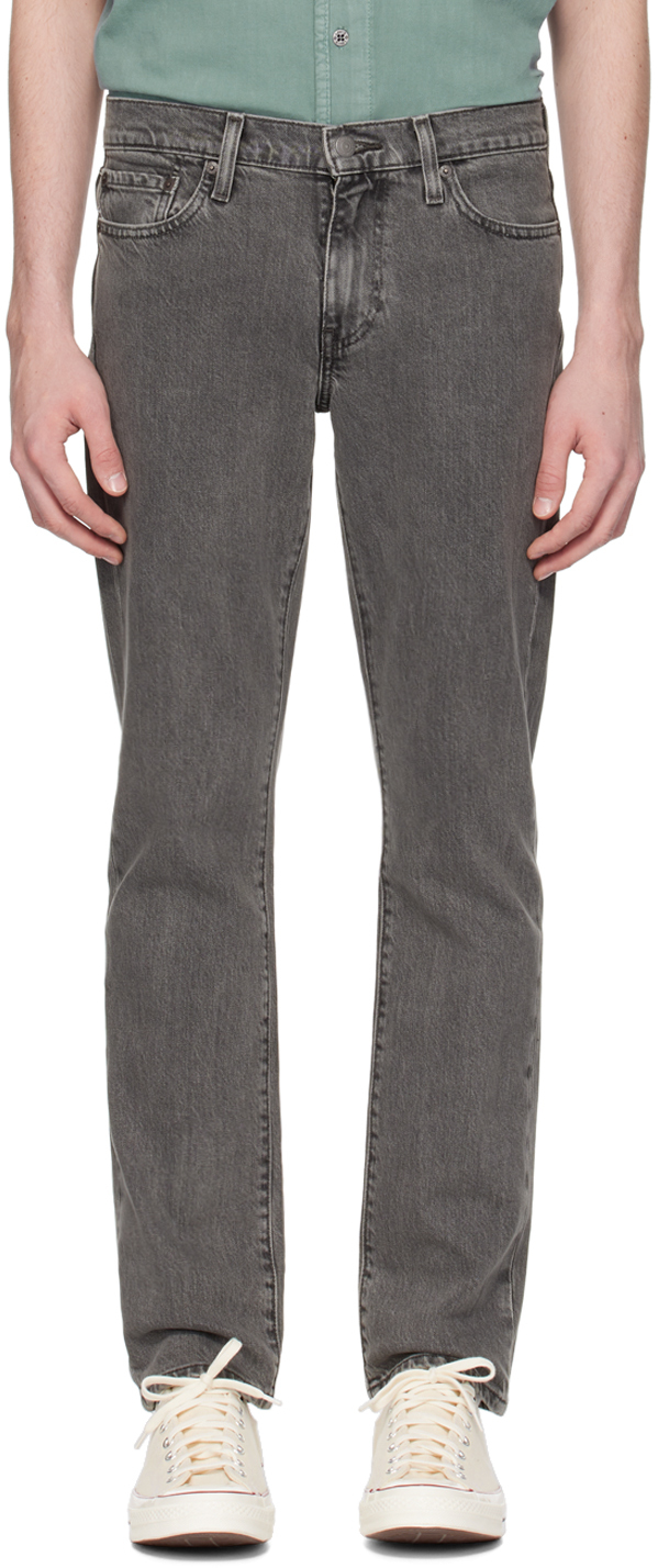 Shop Levi's Gray 511 Jeans In Power Lines