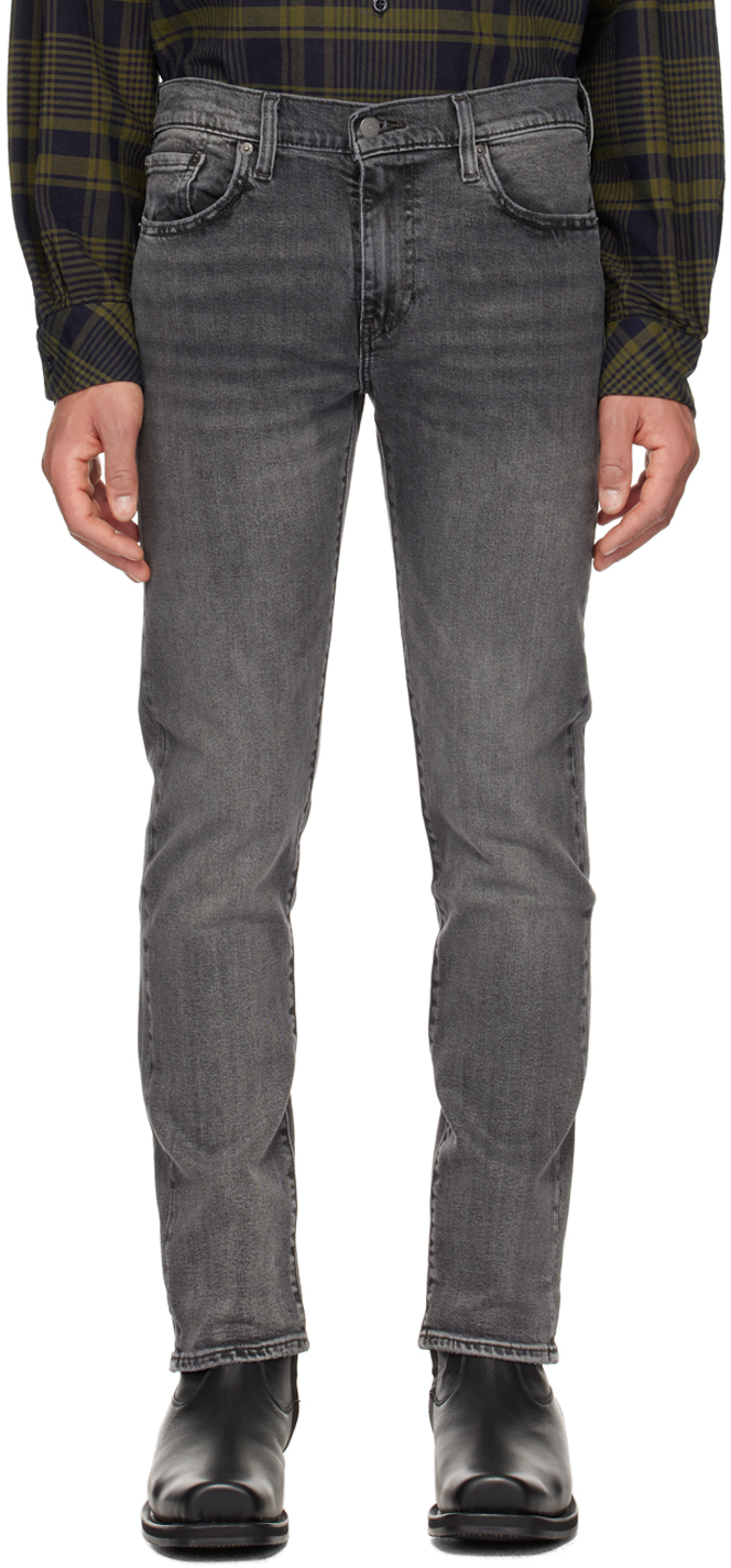 Shop Levi's Gray 502 Taper Jeans In Midnight Trail Adv