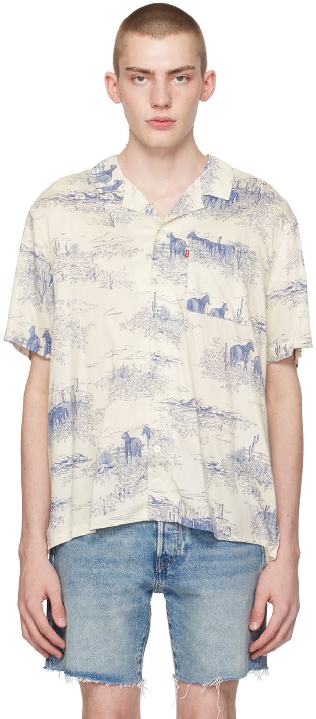 Shop Levi's Off-white Sunset Shirt In Western Toile V Indi