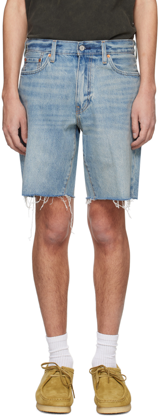 Levi's Blue 468 Stay Loose Shorts In Astro Jam Short