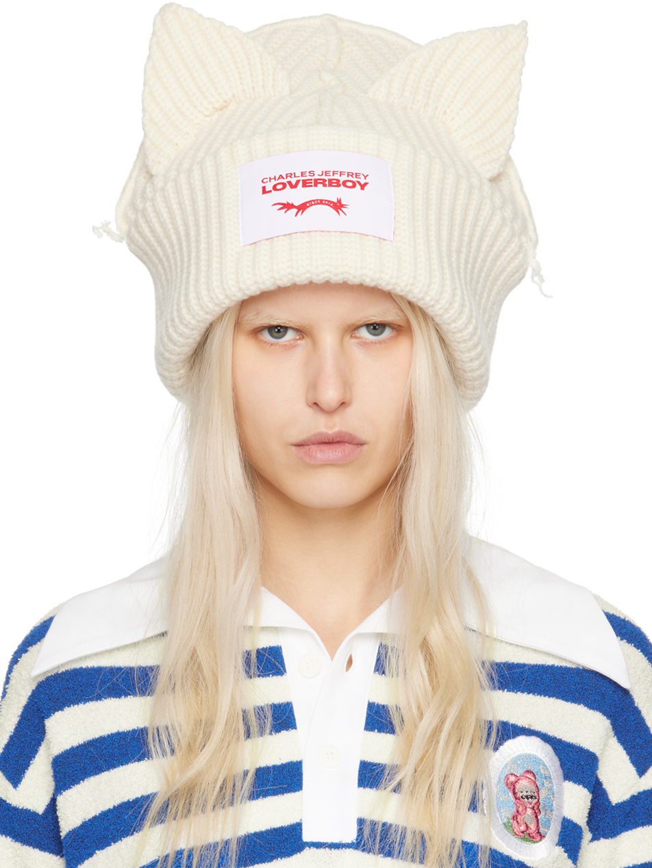 SSENSE Exclusive Off-White Supersized Chunky Ears Beanie