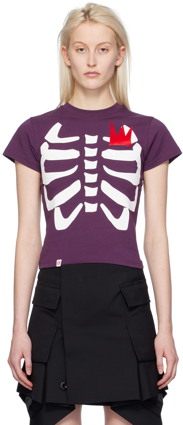 Charles Jeffrey LOVERBOY: Purple Graphic T-Shirt | SSENSE Canada