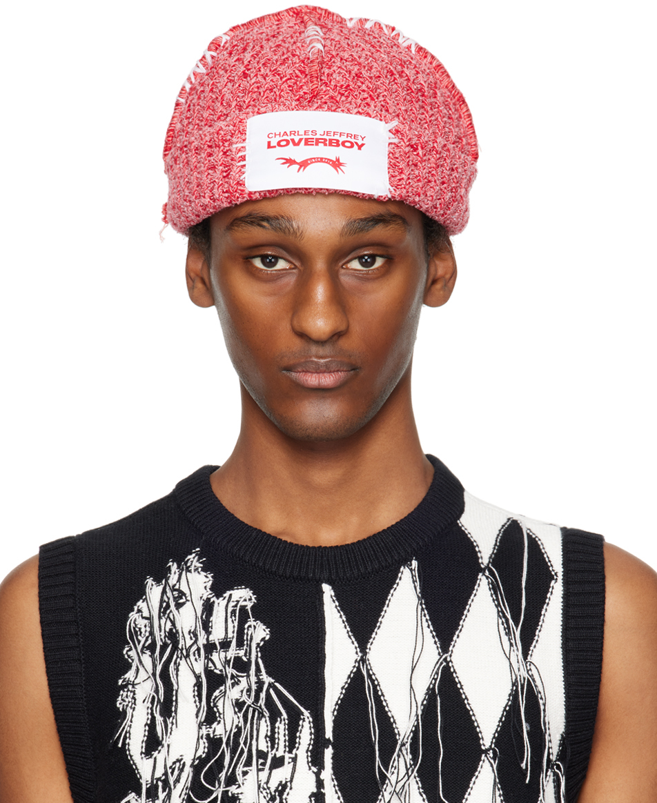 Pink & Red Label Beanie