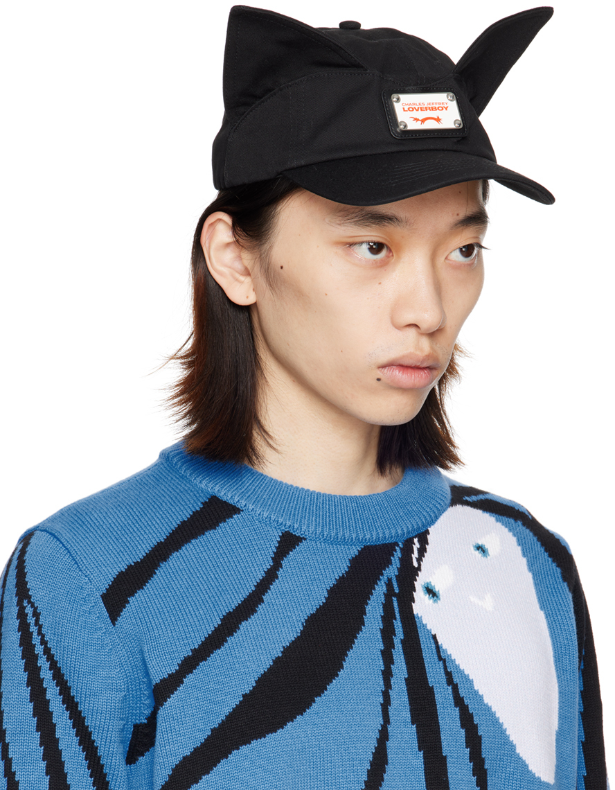 Charles Jeffrey LOVERBOY Black Ears Cap | Smart Closet