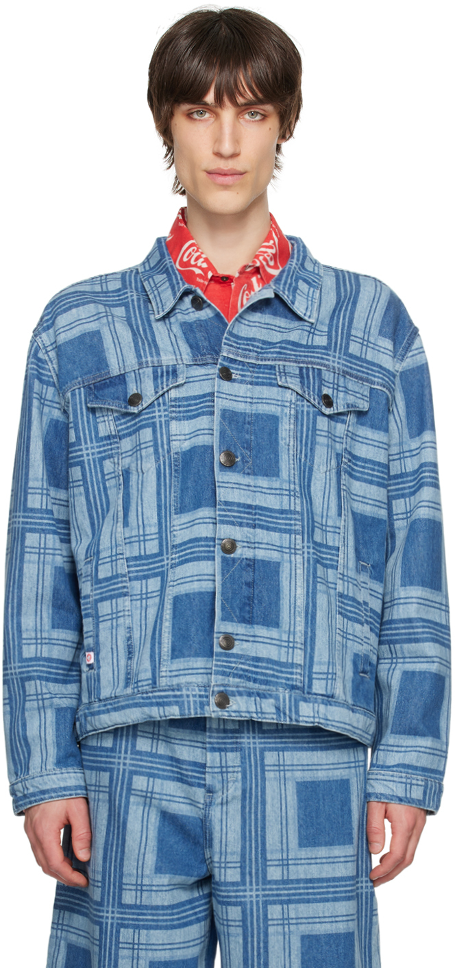 Charles Jeffrey Loverboy Blue Oversized Denim Jacket In Tardnm