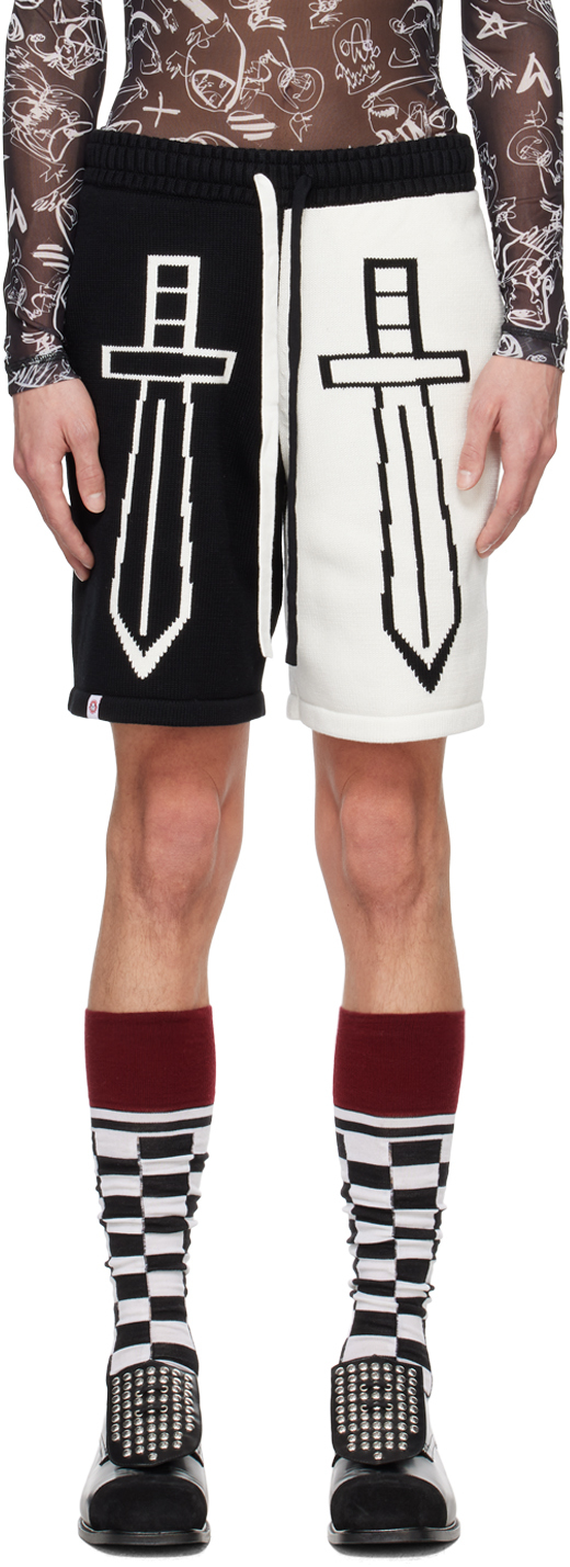 Black & White Heraldry Shorts