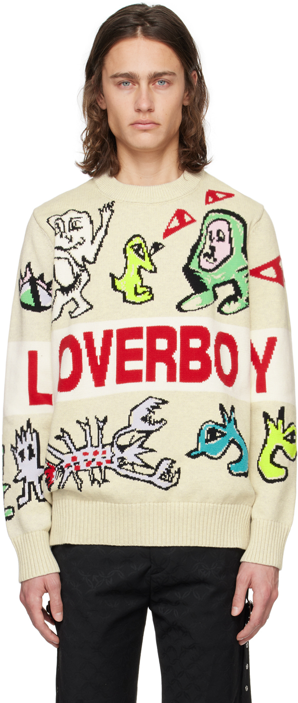 Charles Jeffrey Loverboy Beige 'loverboy' Sweater In Plspeo