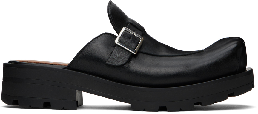 Shop Charles Jeffrey Loverboy Black Sheathed Moggies Mules