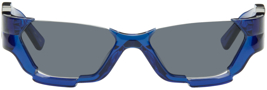 SSENSE Exclusive Blue Deconstructed Sunglasses