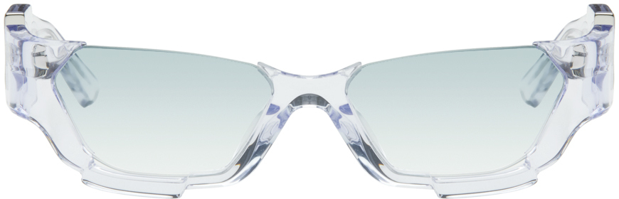Shop Feng Chen Wang Ssense Exclusive Transparent Deconstructed Sunglasses In Crytal