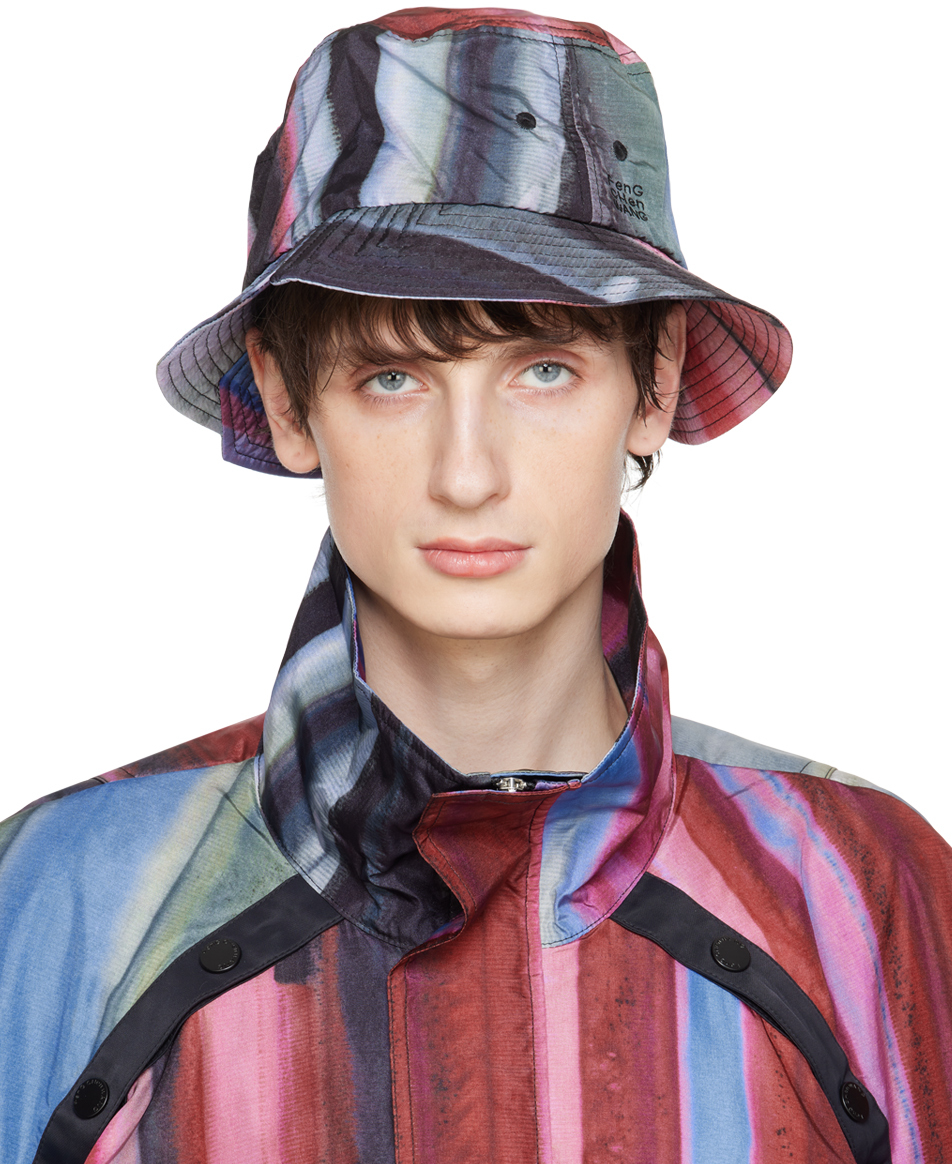 Multicolor Zip Pocket Bucket Hat
