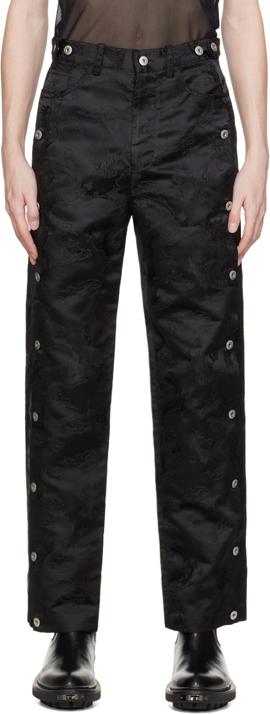 Black Dragon Jacquard Trousers